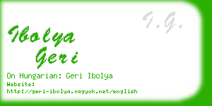 ibolya geri business card